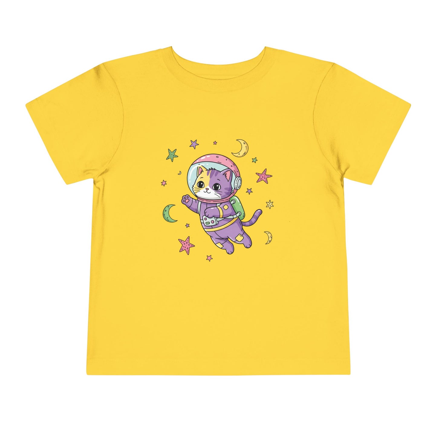 Adventurous Space Cat Toddler Tee, Cute Kids Tee, Astronaut Cat Shirt, Space-Themed Gift, Toddler Birthday Outfit, Fun Playtime Attire